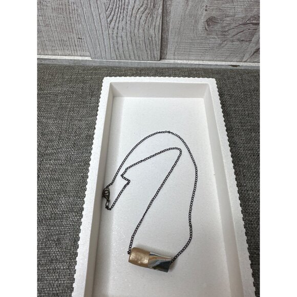 Handcrafted Resin & Wood Pendant Necklace With Black Chain Womens Fashion - Picture 2 of 4